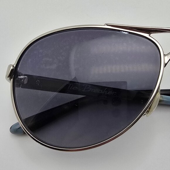 Oakley OO4108-02 Tie Breaker Chrome Frame Polarized Black-Grey Lens Sunglasses - Picture 11 of 11